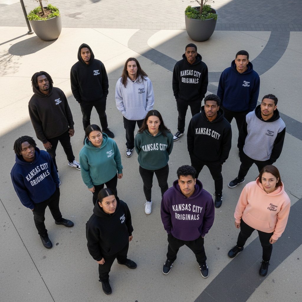 Diverse Aerial Shot Hoodies in All Colors